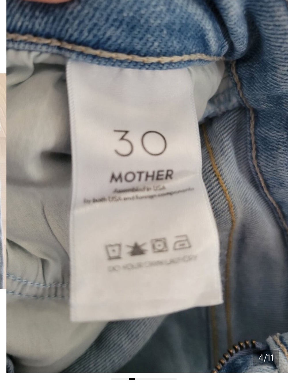 MOTHER Light Blue Mid Rise Dazzler Ankle Jeans - Picture 11 of 11